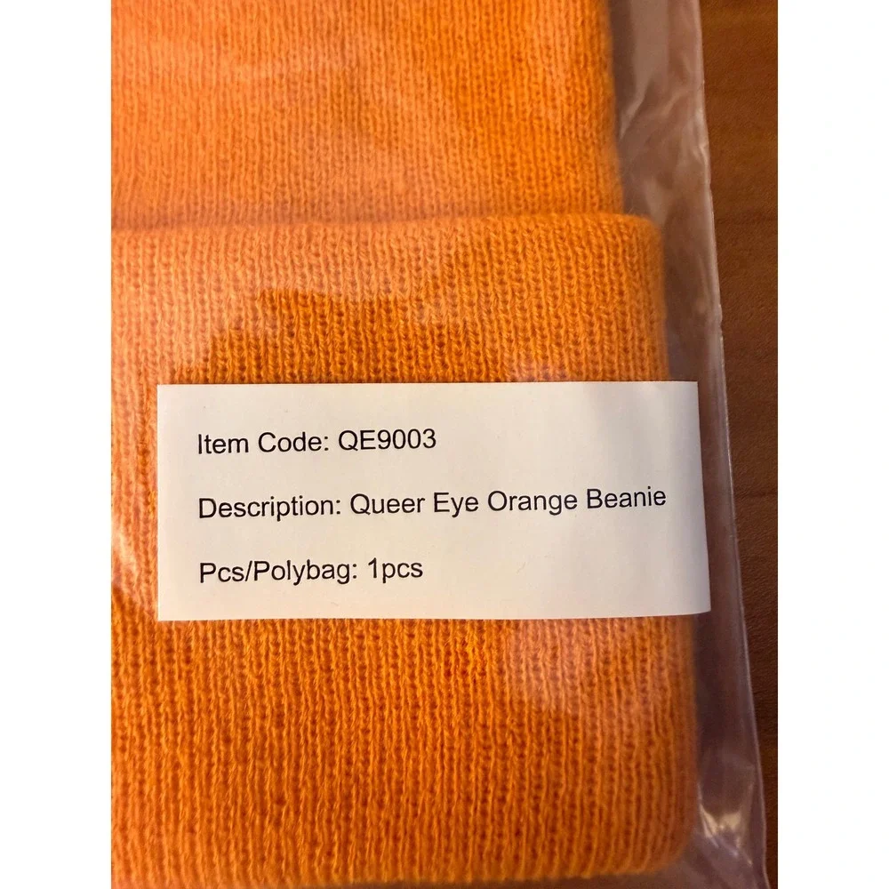 Queer Eye Merch Netflix LGBTQIA Orange Stretchy Beanie Unisex New